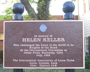 Helen Keller Plaque